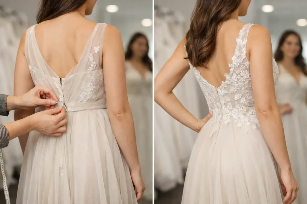 Dress Alteration Before and After Results