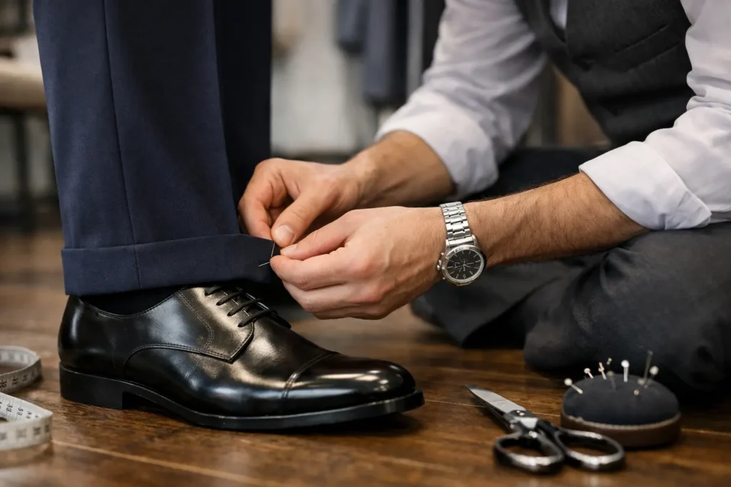 Hemming Pants for Dress Shoes Done Right