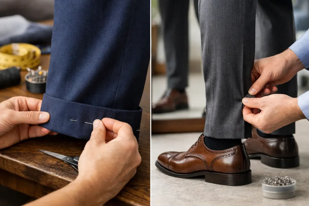 Hemming vs Tapering Trousers Explained