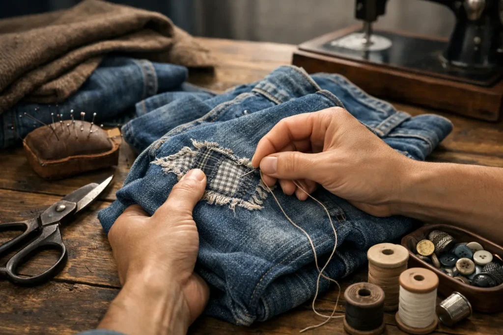Repairing Vintage Clothing for Reuse Well